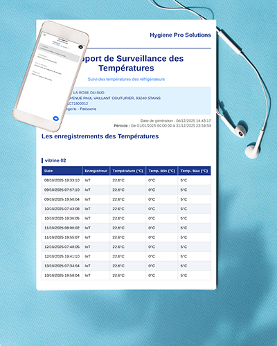 rapport surveillance de températures - Hygiène Pro Solutions